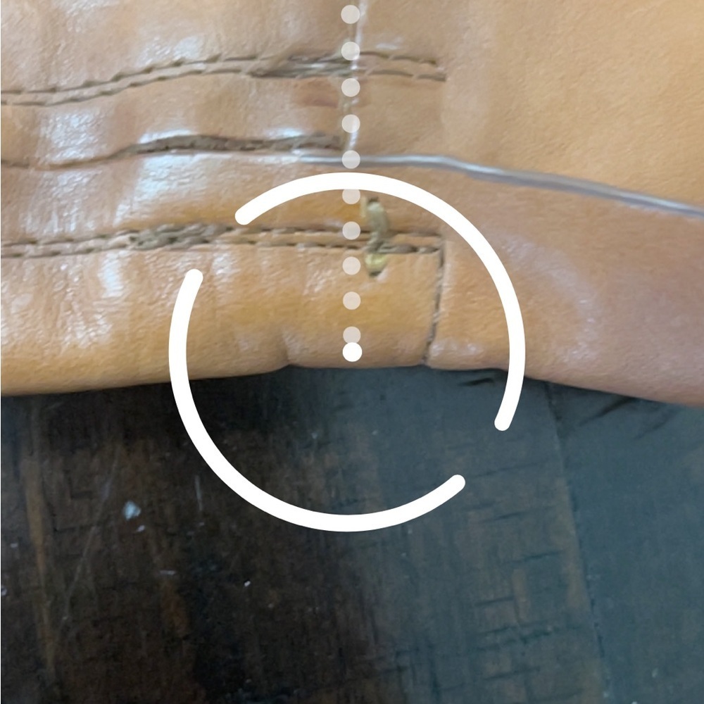 Brown Orange Cognac Genuine Leather Lug High Shaft Boots. Pre- Owned. - Picture 4 of 8